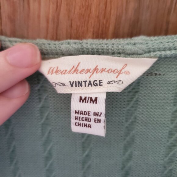 Weatherproof Pale Green Short-Sleeve Sweater Tie Front GUC - Picture 3 of 6